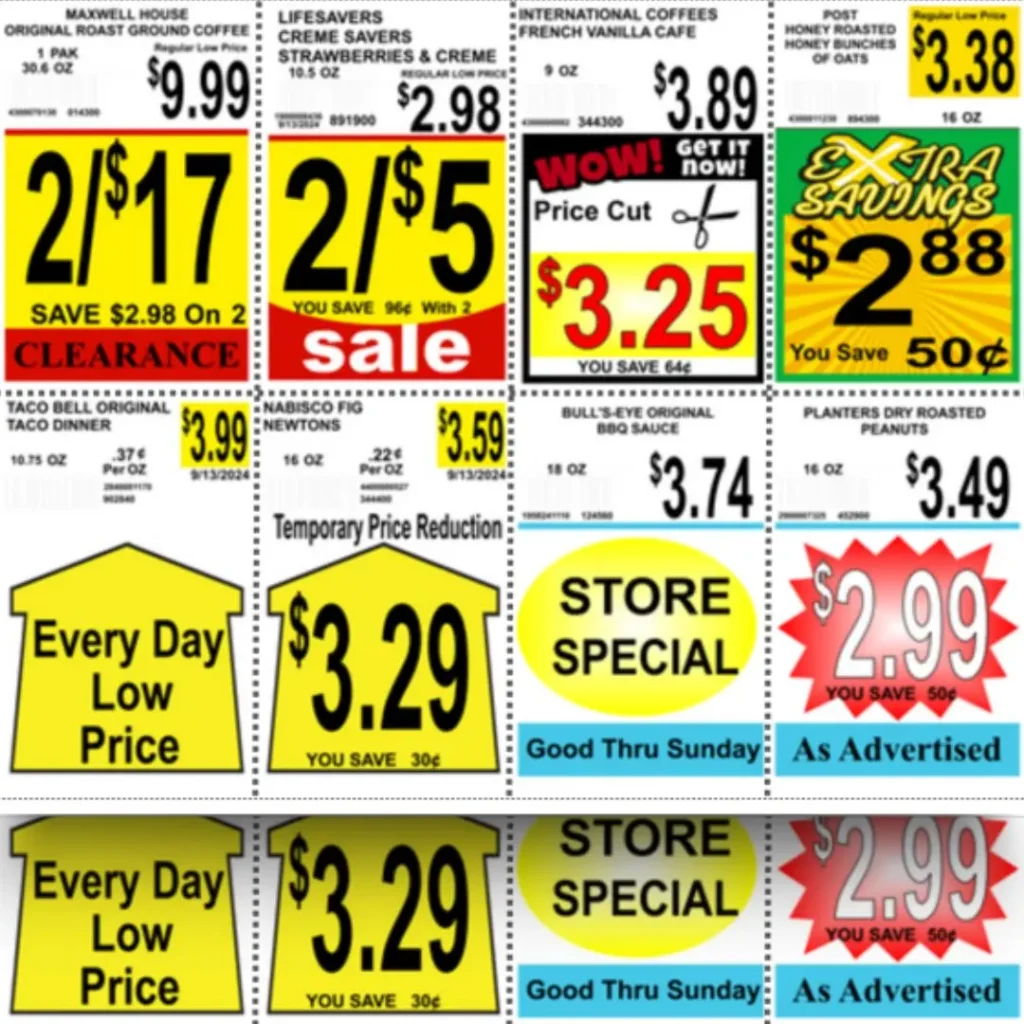 Shelf talkers and signs printed with DESIGN‑R‑LABELS